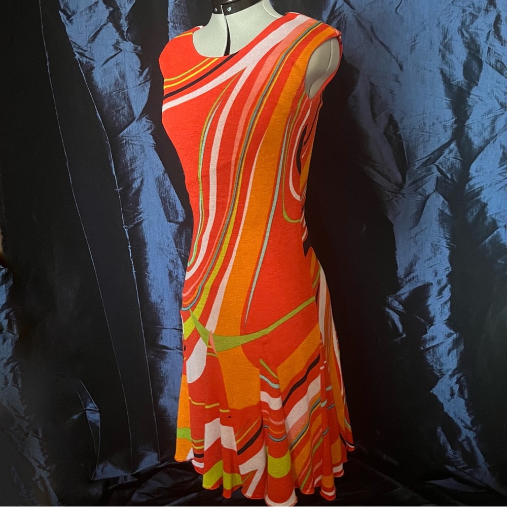 Vintage 70s Orange Dress